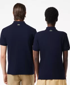 Lacoste Polo Shirts- Signature Print Stretch Pique Polo Shirt