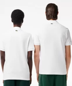 Lacoste Polo Shirts- Signature Print Stretch Pique Polo Shirt