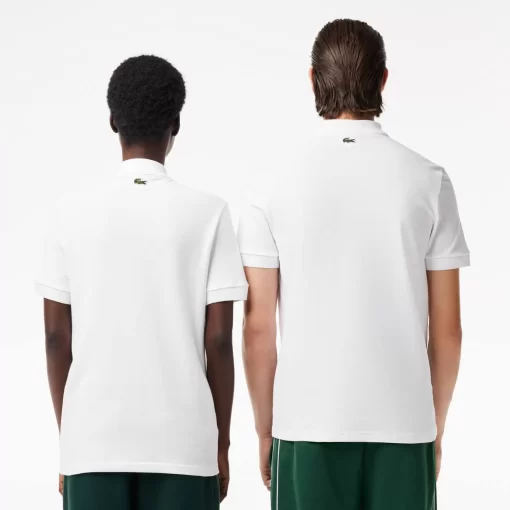 Lacoste Polo Shirts- Signature Print Stretch Pique Polo Shirt