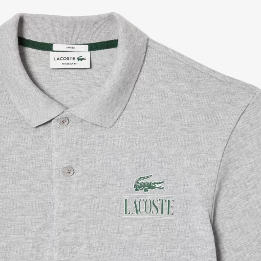 Lacoste Polo Shirts- Signature Print Stretch Pique Polo Shirt