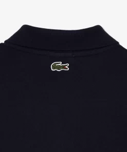 Lacoste Polo Shirts- Signature Print Stretch Pique Polo Shirt