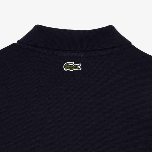 Lacoste Polo Shirts- Signature Print Stretch Pique Polo Shirt