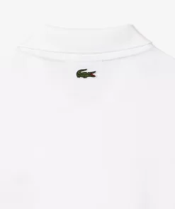 Lacoste Polo Shirts- Signature Print Stretch Pique Polo Shirt