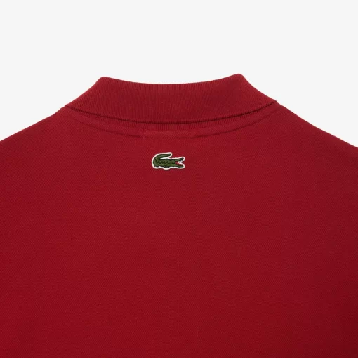 Lacoste Polo Shirts- Signature Print Stretch Pique Polo Shirt