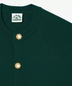 Lacoste Knitwear- X Le Fleur Dropped Shoulder Cardigan