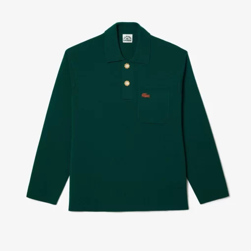 Lacoste Knitwear- X Le Fleur Long Sleeved Polo Shirt