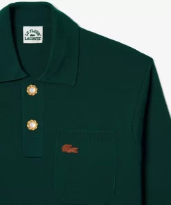 Lacoste Knitwear- X Le Fleur Long Sleeved Polo Shirt