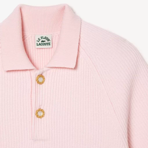 Lacoste Knitwear- X Le Fleur Polo Collar Sweater