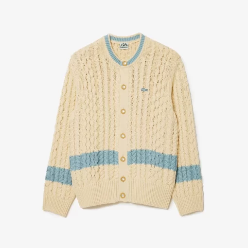 Lacoste Knitwear- X Le Fleur Striped Cardigan