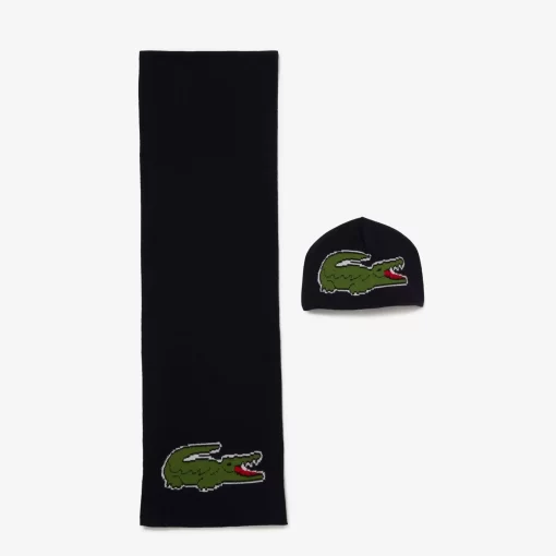 Lacoste Caps & Hats-Large Croc Hat And Scarf Gift Set