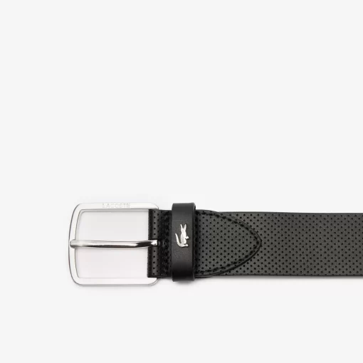 Lacoste Belts-Leather Belt/Card Holder Gift Set