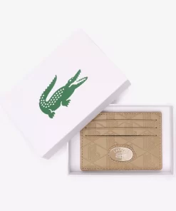 Lacoste Wallets & Small Leather Goods-Leather Monogram Print Card Holder