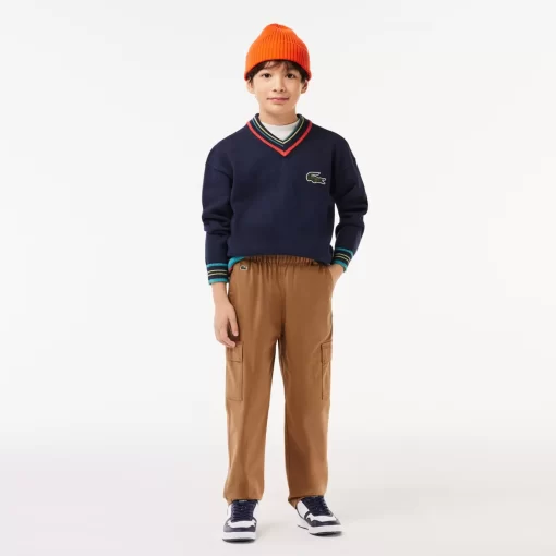 Lacoste Boy Clothing-Lightweight Gabardine Cargo Pants