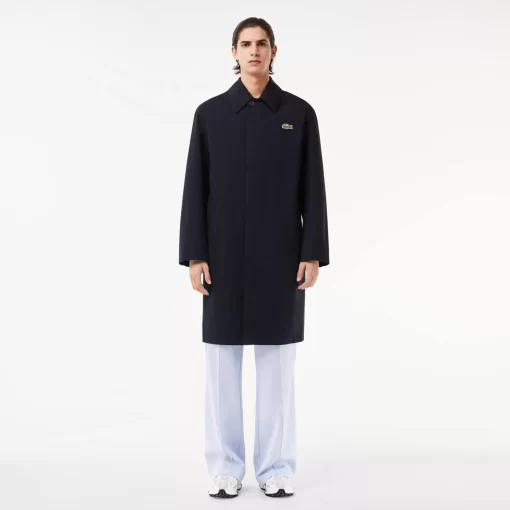 Lacoste Jackets & Coats-Lightweight Showerproof Cotton Twill Trench Coat