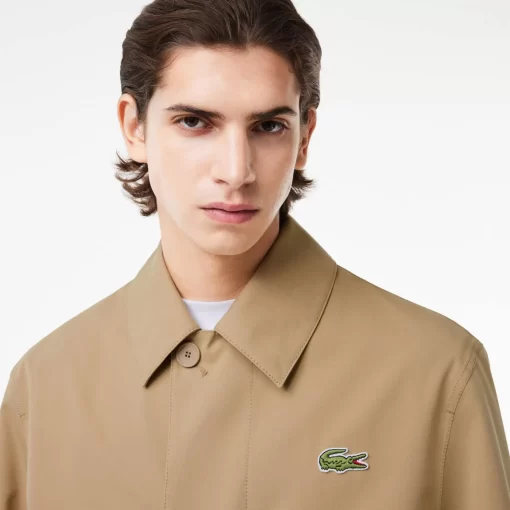 Lacoste Jackets & Coats-Lightweight Showerproof Cotton Twill Trench Coat