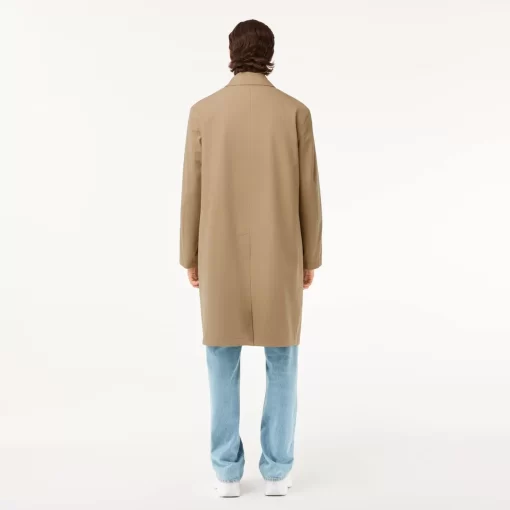 Lacoste Jackets & Coats-Lightweight Showerproof Cotton Twill Trench Coat