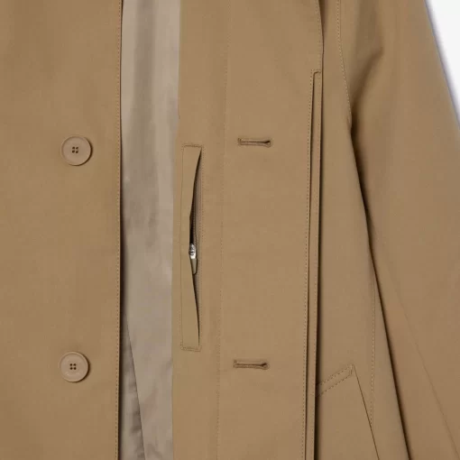 Lacoste Jackets & Coats-Lightweight Showerproof Cotton Twill Trench Coat