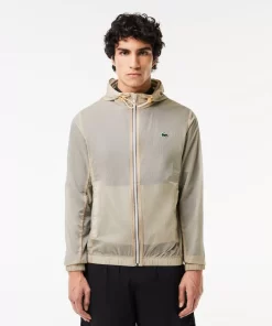 Lacoste Fitness & Training-Lightweight Showerproof Hooded Sport Jacket