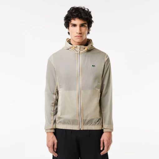 Lacoste Fitness & Training-Lightweight Showerproof Hooded Sport Jacket