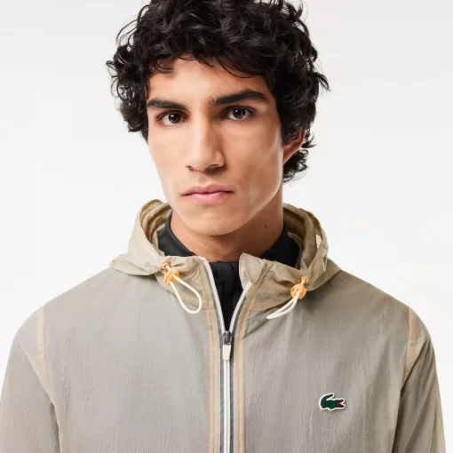 Lacoste Fitness & Training-Lightweight Showerproof Hooded Sport Jacket