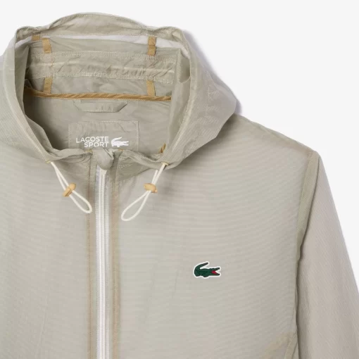 Lacoste Fitness & Training-Lightweight Showerproof Hooded Sport Jacket