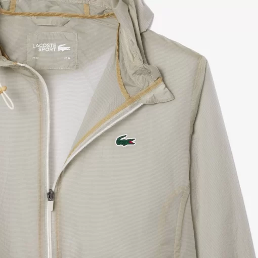 Lacoste Fitness & Training-Lightweight Showerproof Hooded Sport Jacket