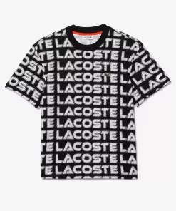 Lacoste T-Shirts-Logo Print Cotton Jersey T-Shirt