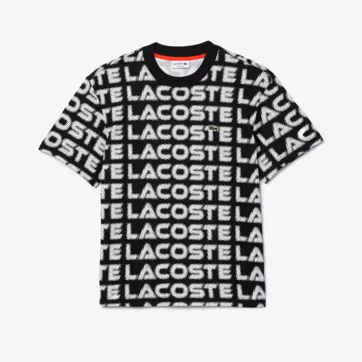 Lacoste T-Shirts-Logo Print Cotton Jersey T-Shirt