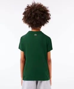 Lacoste Boy Clothing-Logo Print Cotton Jersey T-Shirt