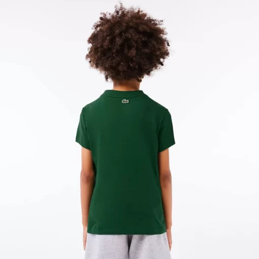 Lacoste Boy Clothing-Logo Print Cotton Jersey T-Shirt