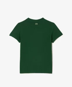 Lacoste Boy Clothing-Logo Print Cotton Jersey T-Shirt