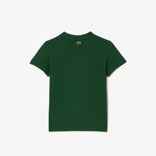 Lacoste Boy Clothing-Logo Print Cotton Jersey T-Shirt