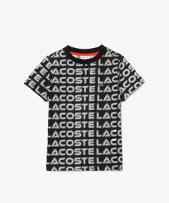 Lacoste Boy Clothing-Logo Print Cotton T-Shirt