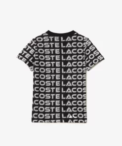 Lacoste Boy Clothing-Logo Print Cotton T-Shirt