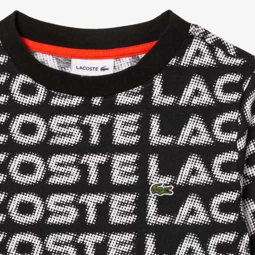 Lacoste Boy Clothing-Logo Print Cotton T-Shirt