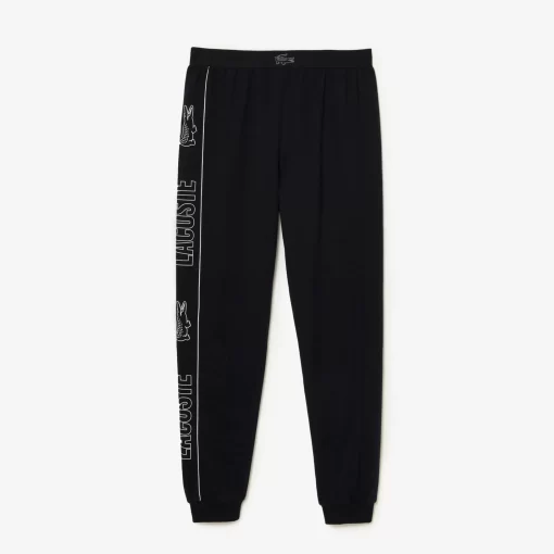 Lacoste Underwear & Lounge Wear-Logo Stripe Lounge Pants