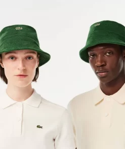 Lacoste Caps & Hats-Logo Stripe Terry Bucket Hat