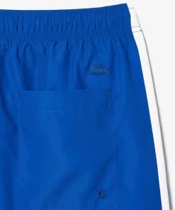 Lacoste Swimwear-Long Print Swim Trunks