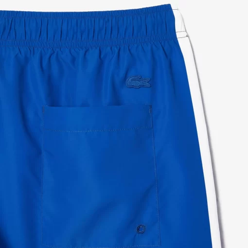 Lacoste Swimwear-Long Print Swim Trunks