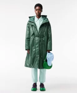 Lacoste Jackets & Coats-Long Oversized Showerproof Hooded Parka