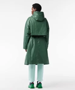 Lacoste Jackets & Coats-Long Oversized Showerproof Hooded Parka