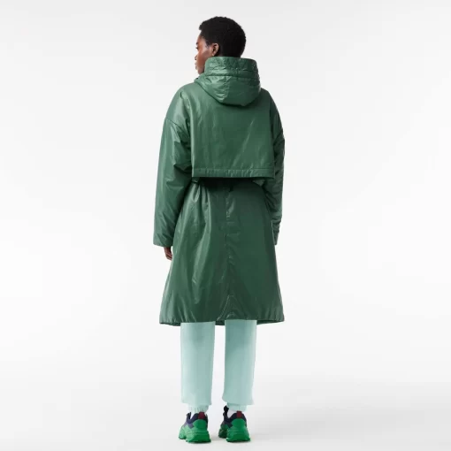 Lacoste Jackets & Coats-Long Oversized Showerproof Hooded Parka