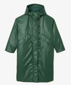 Lacoste Jackets & Coats-Long Oversized Showerproof Hooded Parka