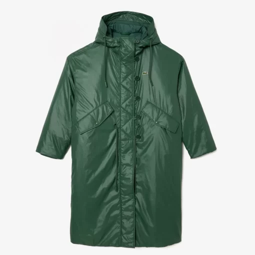 Lacoste Jackets & Coats-Long Oversized Showerproof Hooded Parka