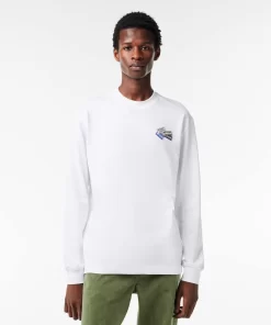 Lacoste T-Shirts-Long Sleeve Cotton Multi Badge T-Shirt