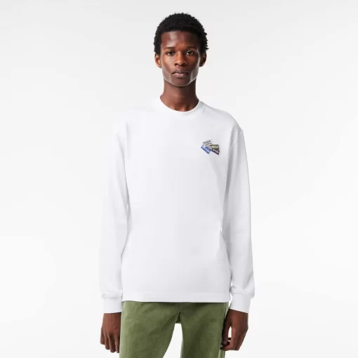 Lacoste T-Shirts-Long Sleeve Cotton Multi Badge T-Shirt