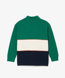 Lacoste Boy Clothing-Long Sleeve Cotton Pique Colourblock Polo Shirt