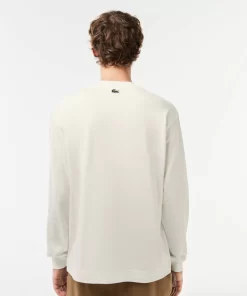 Lacoste T-Shirts-Long Sleeve Loose Fit Cotton T-Shirt