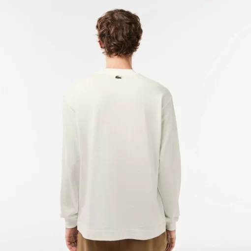 Lacoste T-Shirts-Long Sleeve Loose Fit Cotton T-Shirt