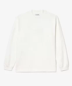 Lacoste T-Shirts-Long Sleeve Loose Fit Cotton T-Shirt